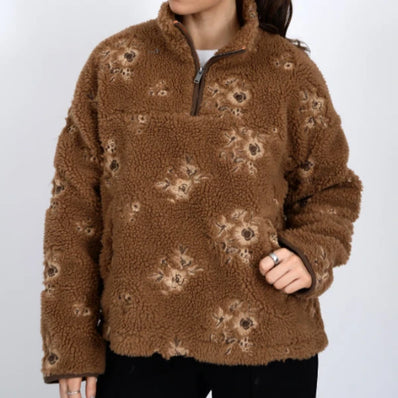 Poppy Sherpa Anorak Jacket