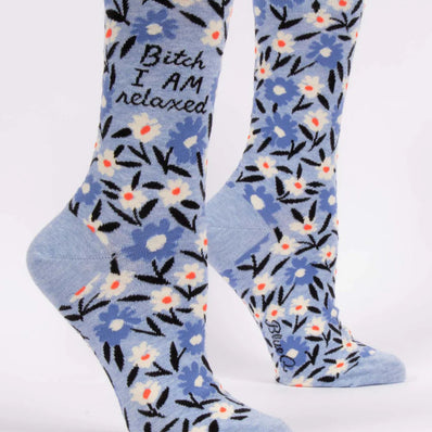 Bitch I AM Relaxed Women's Crew Socks