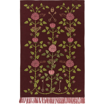 Rose Briar Embroidered Dishtowel