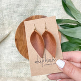 Leather Leaf Earrings