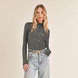 Shimmer In The Light Mockneck Top