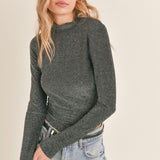 Shimmer In The Light Mockneck Top