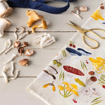 Field Mushrooms Cotton Dishtowel