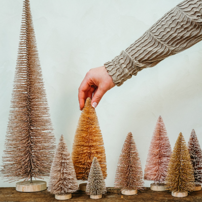 Sisal Bottle Brush Trees Set/5