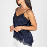 Satin Lace Asymmetrical Cami