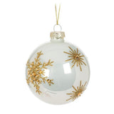 Gold Snowflake Ball Ornament