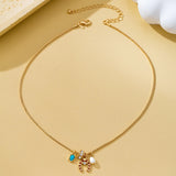 Southwest Horseshoe & Turquoise Charm Necklace