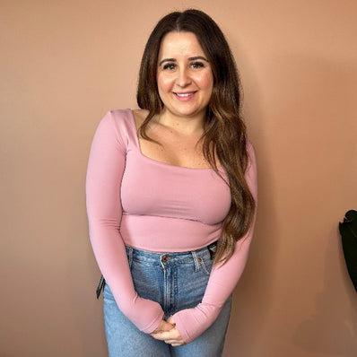 Stacy Crop Square Neck Top