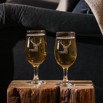 Set/2 Craft Beer Glasses - Stag