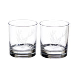 2 Glass Tumblers - Stag Prince