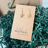 Starburst Brass Earrings