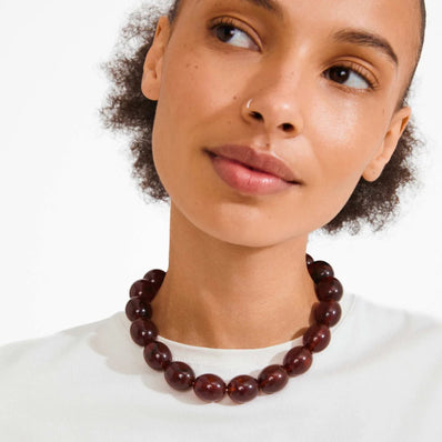 Still Recycled Beaded Necklace