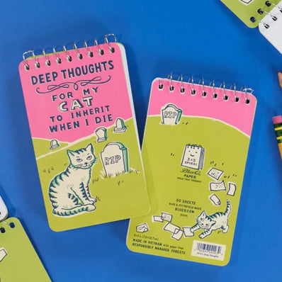 Thoughts For My Cat 3x5 Spiral Notebook