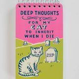 Thoughts For My Cat 3x5 Spiral Notebook