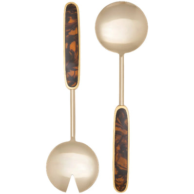 Tortoiseshell Salad Servers Set/2