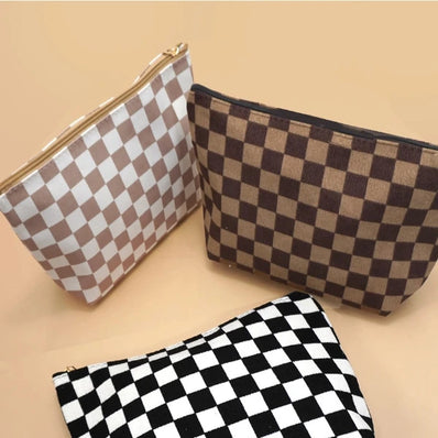 Travel Checker Cosmetic Bag