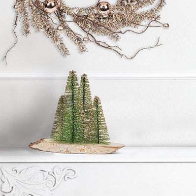 Brush Tree Trio On Natural Slab