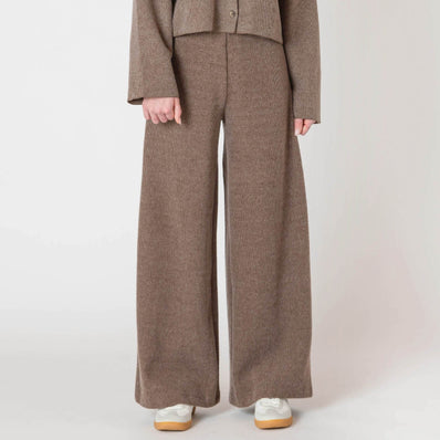 Essex Wide Leg Ribbed Pant