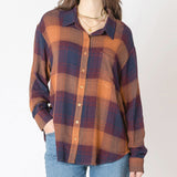 Katrina Textured Plaid Top