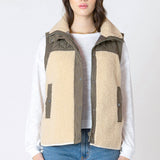 Telina Mixed Fabric Vest