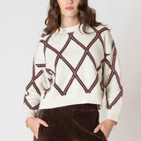Deena Diamond Check Sweater