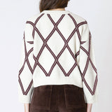 Deena Diamond Check Sweater