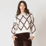 Deena Diamond Check Sweater