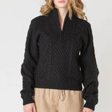 Becca 1/2 Zip Cable Knit Sweater