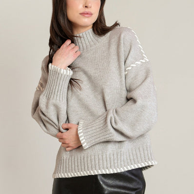 Stitch Turtle Neck Sweater