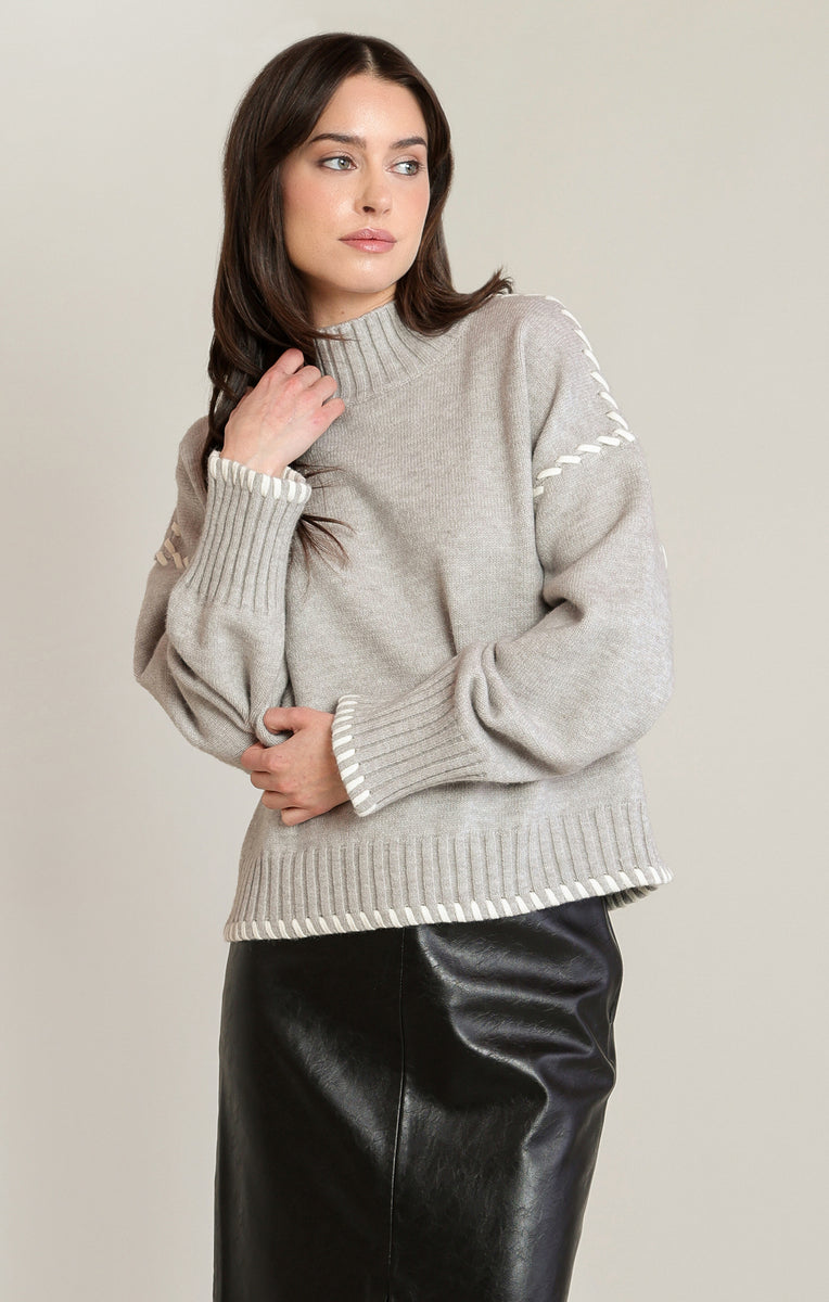 Stitch Turtle Neck Sweater