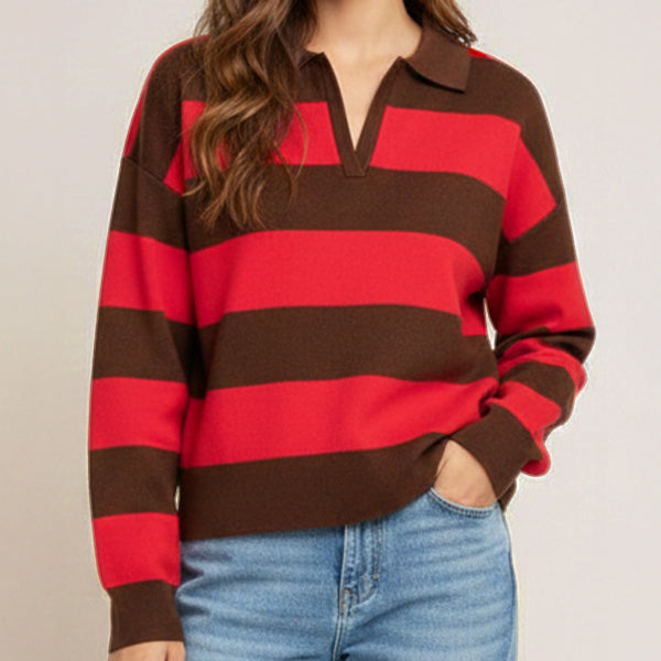 Catherine Striped Polo