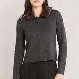 Fiona Fur Lapel Cardigan
