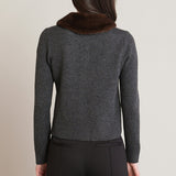 Fiona Fur Lapel Cardigan