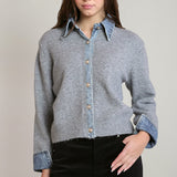 Dory Denim Trim Sweater