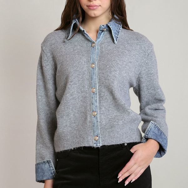 Dory Denim Trim Sweater