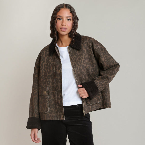 Lennon Leopard Denim Jacket