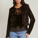 Felicia Velvet Sequin Jacket