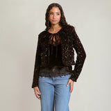 Felicia Velvet Sequin Jacket