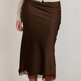 Sabine Satin Lace Skirt