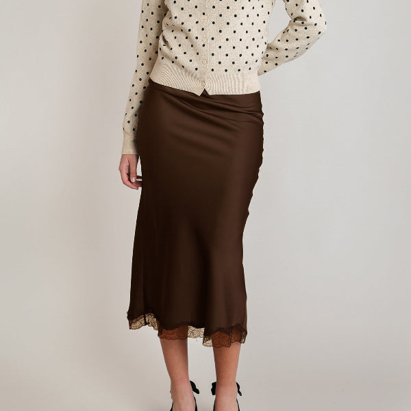 Sabine Satin Lace Skirt