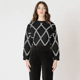 Deena Diamond Check Sweater