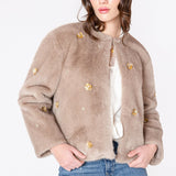 Adelyn Faux Fur Embellished Jacket