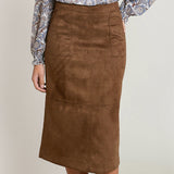 Sawyer Suede Midi Skirt