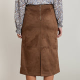 Sawyer Suede Midi Skirt