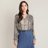 Connie Orchid Print Blouse