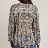 Connie Orchid Print Blouse