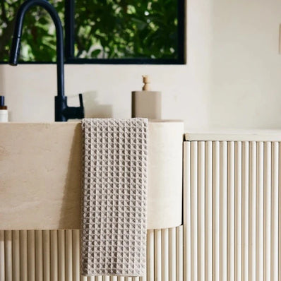 Geometry Waffle Hand Towel