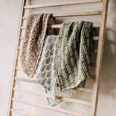 Block Print Waffle Dishtowel