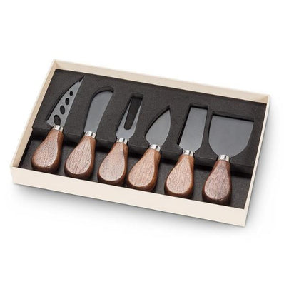 Walnut Handled Cheese Knives Set/6