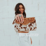 Cowhide Wristlet